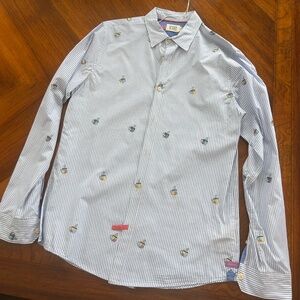 Scotch and Soda slim medium sear sucker shirt